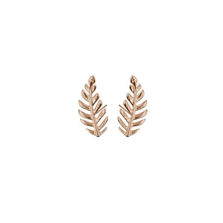 Goddess Collection - Rose Gold Dainty Laurel Leaf Stud Earrings